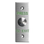 Buton din inox Yale PB21, montaj ingropat, 100mm x 35mm.