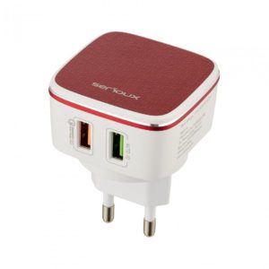 Incarcator Serioux, Fast Charge, 2 porturi USB, 2 cabluri cu