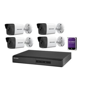 Kit supraveghere Hikvision IP NK42E0H-1T(WD); 2MP; Kit-ul contine : 4
