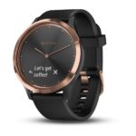 Ceas inteligent hibrid Garmin vívomove™ HR, negru cu brăţară black-rose