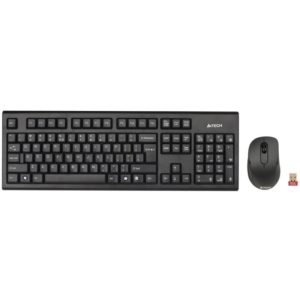 Kit tastatura + mouse A4tech 7100N, wireless, negru, tastatura GR-85