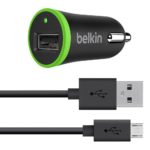 Belkin micro car charger + USB cable, F8M887bt04-BLK, Charges the