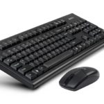 Kit tastatura + mouse A4tech 3100N, wireless, negru, tastatura GR-85
