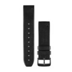 Curea ceas Garmin QuickFit 22 mmm, piele neagra,compatibila cu ceasurile