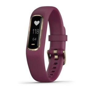 Bratara electronica fitness Garmin Vivosmart 4, Rosu inchis, Marime: Mica/