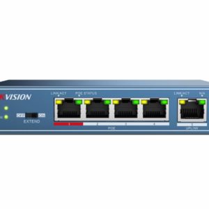 Switch POE 4 porturi Hikvision DS-3E0105P-EL fara management; 4x 100MPoE