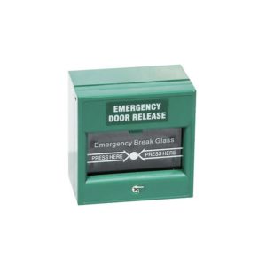 Buton de urgenta Yale ER180, cu geam. Carcasa din plastic