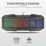 Tastatura Trust GXT 830-RW Avonn, Gaming, neagra