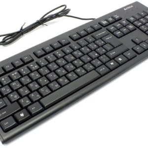 Tastatura KR-83 A4Tech , cu fir, USB, neagra, Comfort Round