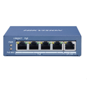 Switch 4 porturi POE Gigabit Hikvison DS-3E0505P-E; L2, UNMANAGED; 4