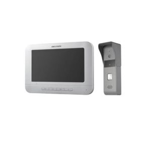 Hikvision set videinterfon, DS-KIS203; Kit-ul cuprinde: statie video deusa DS-KB2421-IM
