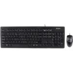 Kit tastatura + mouse A4tech KRS-8372, cu fir, negru, tastatura