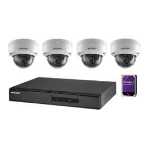 Kit supraveghere Hikvision IP NK42E1H-1T(WD); 2MP; Kit-ul contine : 4