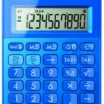 Calculator birou Canon LS100KMBL, 10 digiti, Dual power, culoare: albastru.