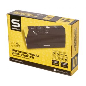 Starter auto multifunctional Serioux, incarcator notebook/tableta/telefon, functie lanterna, capacitate baterie: