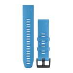 Curea ceas Garmin QuickFit 22 mm, silicon albastru Cyan