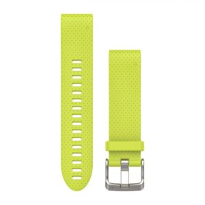 Curea ceas GARMIN QuickFit 20 mm,Fenix 5S, Amp Yellow Silicone,