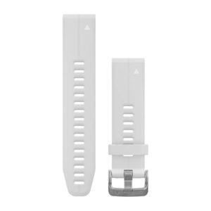 Curea ceas Garmin QuickFit 20 mm, silicon alb Carrara