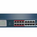 POE switch Hikvision, DS-3E0318P-E/M; L2, Unmanaged, 16x 100M PoE port,
