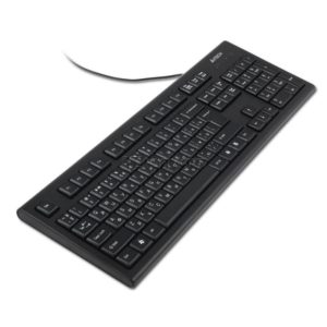 Tastatura A4Tech KR-85, cu fir, US layout, neagra, Rounded key-caps,
