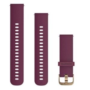 Curea ceas Garmin Vivomove HR, Replacement band, Merlot-Gold color.