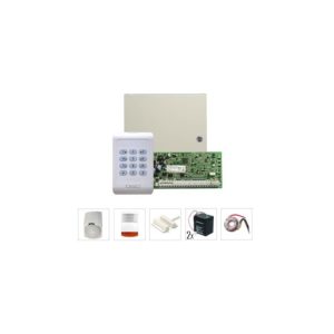 Kit sistem de alarma alcatuit din: Centrala PC 1404, tranformator