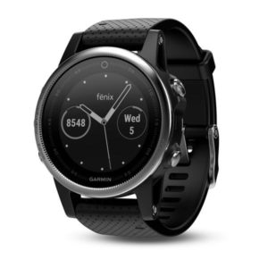 GPS Watch Garmin FENIX 5S Silver with Black Band, 218
