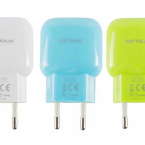 Incarcator Serioux AC, port USB 2.1A, diverse culori, bulk