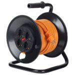 Derulator cu tambur Bachmann, 4prize, 25m, fisa Schuko dreapta, protectii: