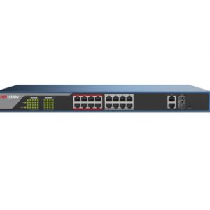Switch POE 16 porturi cu web management Hikvision, DS-3E1318P-E; L2,