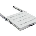 Raft fix perforat Triton 19" 1U/350 capacitate incarcare 40kg, gri