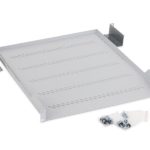 Raft fix perforat Triton 19" 1U/550 capacitate incarcare 40kg, gri