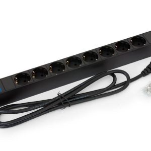 PDU Triton 19‘‘ distribution panel 1U, 8 sockets DIN standard,