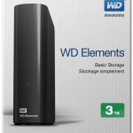 HDD extern WD Elements, 3TB, 3.5", negru, USB 3.0