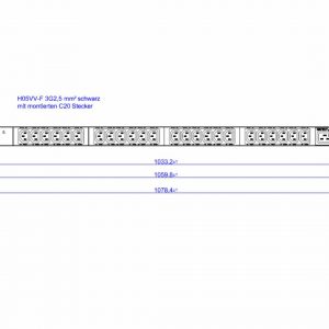 Bachmann prelungitor ALU 1HE 24xC13 4xC19 Lock cordon 2,0m C20