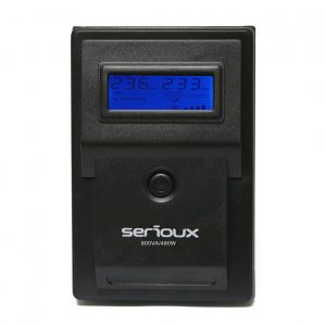 UPS Serioux 800VA, Line Interactive, 800VA/480W, 2 porturi Schuko, RJ45