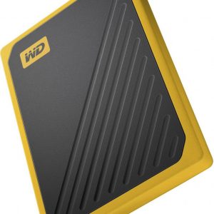 SSD Extern WD My Passport Go, 500GB, negru si portocaliu,