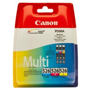 Cartus cerneala Canon CLI-526MULTI, multipack (cyan, magenta,yellow), pentru Canon Pixma
