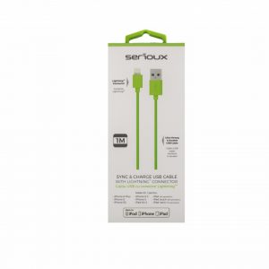 Cablu de date/incarcare Serioux, port Lightning, compatibil Apple, MFI,1m, culoare