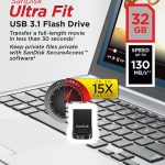 Memorie USB Flash Drive SanDisk Ultra Fit, 32GB, USB 3.1