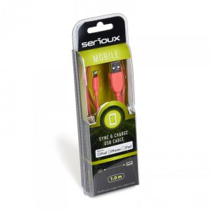 Cablu de date/incarcare Serioux, port Lightning, compatibil Apple, MFI, 1m,