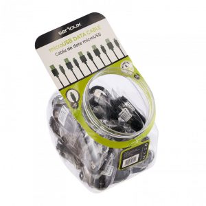 Borcan Serioux, cablu microUSB, 1m, 50buc, negru