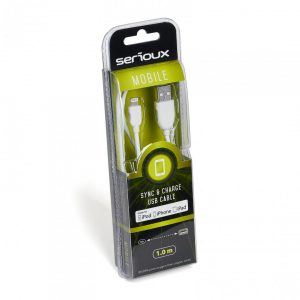 Cablu de date/incarcare Serioux, port Lightning, compatibil Apple, MFI, 1m,