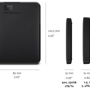 HDD extern WD Elements Portable, 4TB, negru, USB 3.0