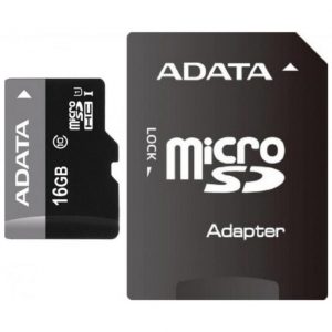 Micro Secure Digital Card ADATA 16Gb, AUSDH16GUICL10-RA1, Clasa 10, cu