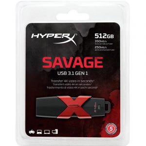 Memorie USB Flash Drive Kingston 512GB HyperX Savage, USB 3.1