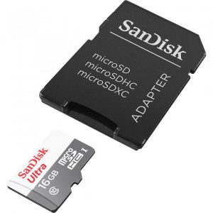 Card de memorie SanDisk Ultra Micro SD, 16GB, Adaptor SD,