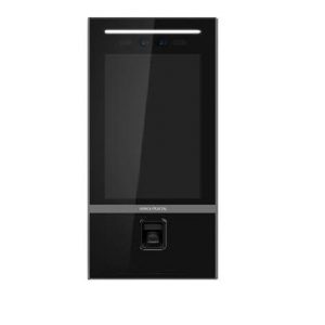 Post videointerfon cu recunoastere faciala Hikvision DS-KD9613-FE6, deschidere usa de