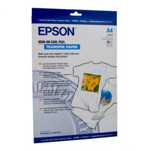Hartie foto Epson S041154, dimensiune A4, 10 coli, tip iron