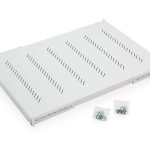 Raft fix perforat Triton 19" 1U/250 capacitate incarcare 40kg, negru